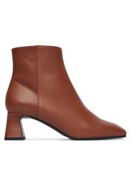 Pollini Botki SA21045G0NTC0217 Brązowy. Brązowe botki Pollini, bez wzorów, ze skóry, bez obcasa, na słupku, bez zapięcia. Za 1,959.00 zł.