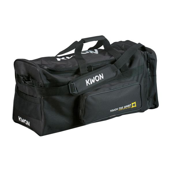 Torba sportowa - duża Kwon TTS. Czarne torby na ramię KWON, bez wzorów, z materiału, sportowe, na ramię, duże, bez dodatków. Za 176.00 zł.