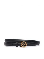 PINKO Pasek Damski Thin Belt H1 AI 25-26 PLT01 105481 A0F1 Czarny. Czarne paski Pinko, bez wzorów, ze skóry. Za 429.99 zł.