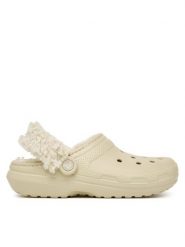 Crocs Klapki Classic Fleece Lined Clog Quartz 211396 Beżowy. Brązowe klapki Crocs, bez wzorów, z tworzywa sztucznego, bez obcasa. Za 259.99 zł.