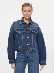 Pepe Jeans Kurtka jeansowa Turner Sparkle PL402328 Granatowy Relaxed Fit. Niebieskie kurtki Pepe Jeans, m, bez wzorów, z jeansu, bez kaptura. Za 389.99 zł.