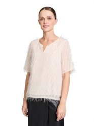 BETTY & CO Bluzka w kolorze kremowym rozmiar: 44. Brązowe bluzki Betty & Co, bez wzorów, bez kołnierzyka, bez ramiączek. Za 69.91 zł.