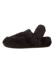 Crocs Kapcie "Classic Cozzzy Luxe" w kolorze czarnym rozmiar: 36/37. Czarne obuwie domowe Crocs, bez wzorów, z materiału, bez zapięcia. Za 189.95 zł.