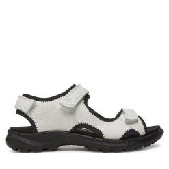Sandały ECCO. Białe sandały ecco, bez wzorów, bez obcasa, na płaskiej podeszwie, bez zapięcia. Za 449.99 zł.
