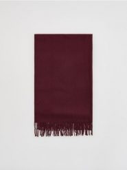 Szalik z wiskozą - burgundowy. Czerwone szaliki Reserved, bez wzorów, z wiskozy. Za 59.99 zł.