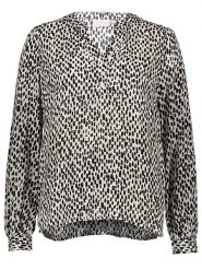 Kaffe Bluzka w kolorze czarno-kremowym rozmiar: 36. Brązowe bluzki Kaffe, bez wzorów, z wiskozy, bez kołnierzyka, bez ramiączek. Za 52.42 zł.