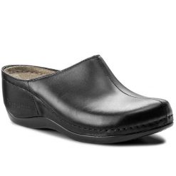 Klapki Berkemann. Czarne klapki Berkemann, bez wzorów, bez obcasa. Za 349.99 zł.