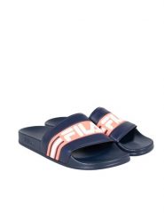 Fila Klapki "Oceano" | FFW0100 | Kobieta | Granatowy. Niebieskie klapki Fila, bez wzorów, z materiału, bez obcasa. W wyprzedaży za 99.00 zł.