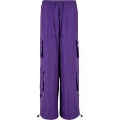 Spodnie Cargo Damskie Ripstop. Fioletowe spodnie dresowe Urban Classics, bez wzorów. Za 211.99 zł.