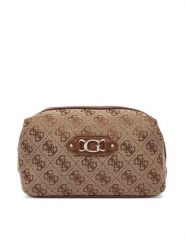 Guess Kosmetyczka PW7586 P6490 Brązowy. Brązowe kufry i kosmetyczki Guess, z aplikacjami, z materiału, bez dodatków. Za 214.99 zł.