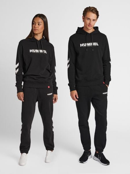Bluza z kapturem Hummel Legacy Logo. Niebieskie bluzy Hummel, xs, bez wzorów, z bawełny, z kapturem. Za 184.00 zł.