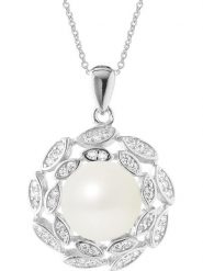 Pearl Addict Srebrny naszyjnik z perłą - dł. 42 cm rozmiar: onesize. Białe naszyjniki Pearl Addict, z cyrkonią, srebrne. Za 260.99 zł.