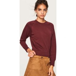 Bluza z bawełny organicznej - Bordowy. Czerwone bluzy Reserved, l, bez wzorów, z bawełny, bez kaptura. Za 59.99 zł.