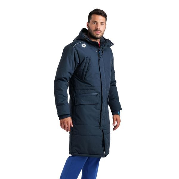Parka Arena Team Solid. Niebieskie parki Arena, na zimę, xs, z materiału, klasyczne, z kapturem. Za 719.50 zł.