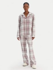 Tommy Hilfiger Piżama UW0UW06155 Écru Relaxed Fit. Piżamy TOMMY HILFIGER, bez wzorów, z syntetyku, bez ramiączek. Za 559.99 zł.