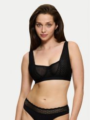 Triumph Biustonosz z fiszbiną Aura Spotlight 10219859 Czarny. Czarne biustonosze Triumph, bez wzorów, z syntetyku. Za 129.00 zł.