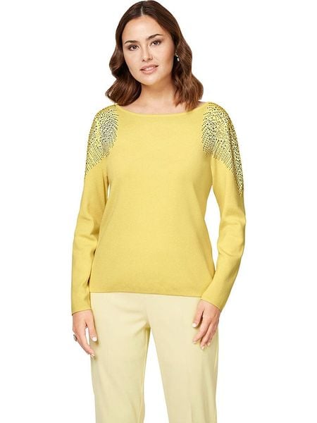 WITT WEIDEN Sweter w kolorze żółtym rozmiar: 46. Żółte swetry WITT WEIDEN, bez wzorów, ze splotem, bez ramiączek. Za 60.99 zł.