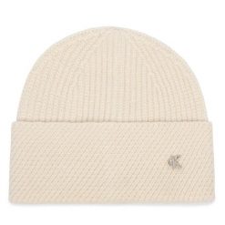 Czapka Calvin Klein. Białe czapki Calvin Klein, bez wzorów. Za 169.99 zł.
