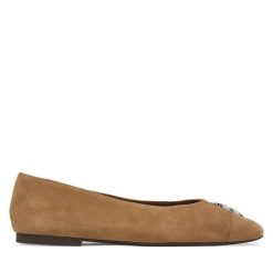 Baleriny Tory Burch. Szare baleriny Tory Burch, bez wzorów, bez obcasa. Za 1,354.00 zł.