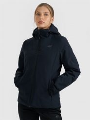 4F Kurtka narciarska membrana 5000 damska - czarna XXL. Czarne kurtki narciarskie 4f, xxl, bez wzorów, z materiału, bez kaptura, narciarskie. Za 349.99 zł.