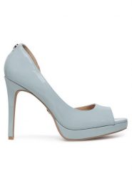 Nine West Szpilki WFA2733-1 Błękitny. Niebieskie szpilki Nine West, bez wzorów, z syntetyku, bez obcasa, na szpilce, bez zapięcia. Za 175.99 zł.