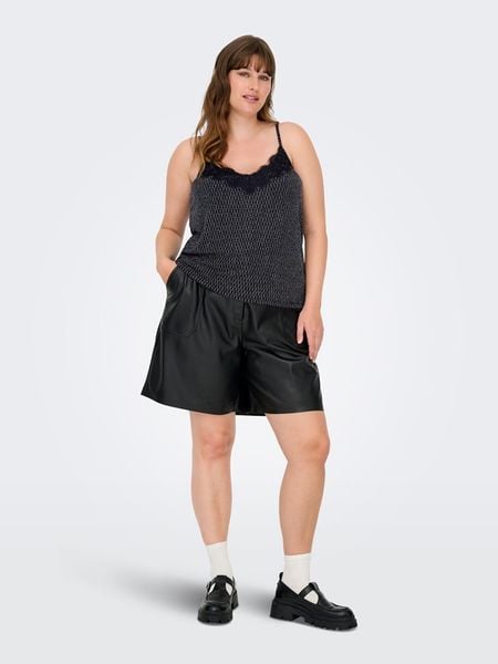 ONLY Carmakoma Top w kolorze granatowym rozmiar: 42/44. Niebieskie topy Only Carmakoma, bez wzorów, z koronki, bez kołnierzyka, bez ramiączek. Za 56.79 zł.