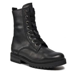 Botki Gabor. Czarne botki Gabor, bez wzorów, bez obcasa, na płaskiej podeszwie, bez zapięcia. Za 439.99 zł.