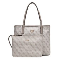 Torebka Guess. Brązowe shopper Guess, z aplikacjami, bez dodatków. Za 679.99 zł.