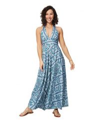 Aller Simplement Sukienka w kolorze błękitnym rozmiar: 34-40. Niebieskie sukienki Aller Simplement, bez wzorów, klasyczne, bez kołnierzyka, bez ramiączek, maxi. Za 65.99 zł.