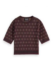 Scotch & Soda Sweter w kolorze bordowym rozmiar: XL. Czerwone swetry Scotch & Soda, xl, bez wzorów, bez ramiączek. Za 202.95 zł.