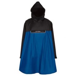 Poncho VAUDE Covero II. Czarne kurtki sportowe Vaude, bez wzorów, bez kaptura, rowerowe. Za 284.05 zł.