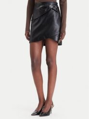 Guess Spódnica z imitacji skóry W6BD27 W4251 Czarny Slim Fit. Czarne spódnice Guess, xxl, z aplikacjami, ze skóry. Za 434.99 zł.