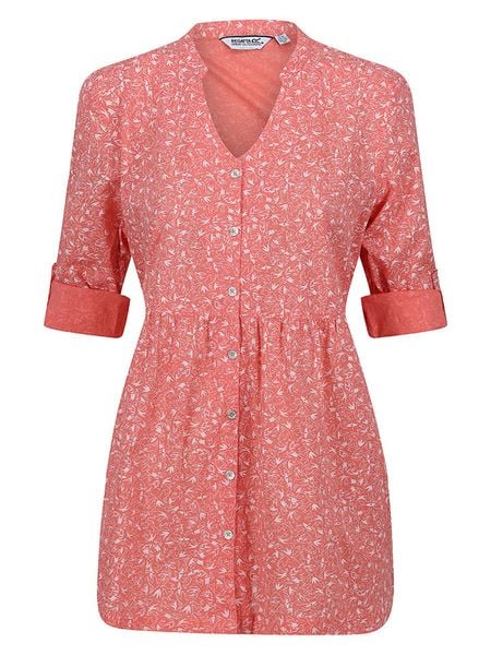 Regatta Bluzka "Nemora" w kolorze czerwonym rozmiar: 42. Czerwone bluzki Regatta, bez wzorów, z bawełny, bez kołnierzyka, bez ramiączek. Za 78.10 zł.