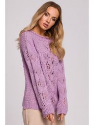 Made of emotion Sweter w kolorze fioletowym rozmiar: L/XL. Różowe swetry Made Of Emotion, l, bez wzorów, bez ramiączek. Za 100.99 zł.