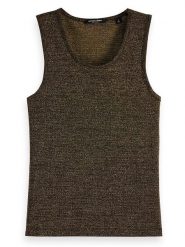 Scotch & Soda Top w kolorze ciemnobrązowym rozmiar: S. Brązowe topy Scotch & Soda, s, bez wzorów, bez kołnierzyka, bez ramiączek. Za 98.45 zł.