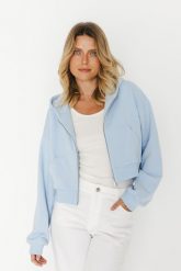 BLUZA AGA BŁĘKITNA L - Flawless. Niebieskie bluzy Flawless, l, bez wzorów, z bawełny, bez kaptura. Za 336.60 zł.