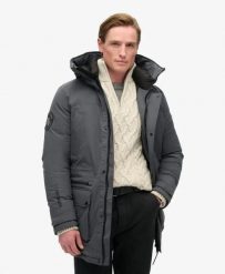 Superdry City Padded Parka Coat – Pikowana parka wodoodporna. Brązowe parki Superdry, m, z materiału, eleganckie, z kapturem. Za 860.55 zł.