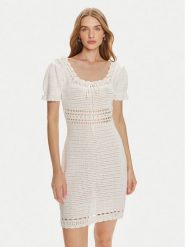 Gina Tricot Sukienka letnia 22257 Biały Slim Fit. Białe sukienki Gina Tricot, na lato, xl, bez wzorów, z bawełny, bez kołnierzyka, bez ramiączek. Za 129.99 zł.