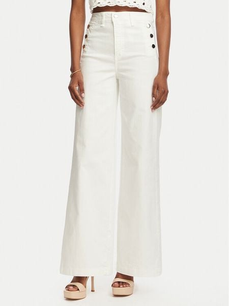 Rinascimento Jeansy CFC0127565003 Biały Wide Leg. Białe jeansy Rinascimento, s, bez wzorów. Za 375.99 zł.