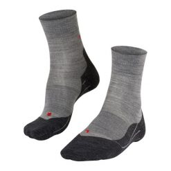 Skarpetki damskie Falke RU4 Wool. Szare skarpety Falke, bez wzorów, z materiału. Za 147.50 zł.