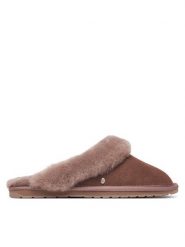 EMU Australia Kapcie Jolie W10015 Brązowy ciemny. Brązowe obuwie domowe EMU Australia, bez wzorów, bez zapięcia. Za 344.99 zł.