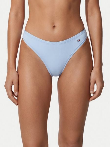 Tommy Hilfiger Stringi UW0UW06046 Niebieski jasny. Niebieskie stringi TOMMY HILFIGER, bez wzorów, z syntetyku. Za 109.99 zł.