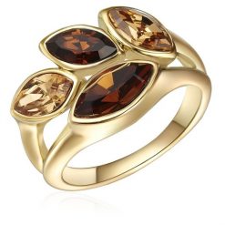 Lulu & Jane Pierścionek Stop metali Żółte złoto Pierścionki 1 ct Damski. Żółte pierścionki Lulu & Jane, z topazem, pozłacane. Za 356.99 zł.