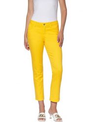 Heine Dżinsy - Slim fit - w kolorze złotym rozmiar: 46. Żółte jeansy Heine, bez wzorów, z podwyższonym stanem. Za 72.45 zł.