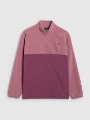 4F Bluza polarowa w kolorze jasnoróżowo-różowym rozmiar: XS. Różowe bluzy 4f, xs, bez wzorów, z polaru, bez kaptura. Za 83.62 zł.