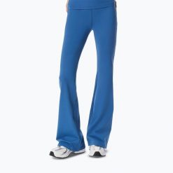 Legginsy treningowe damskie Cardio Bunny Flare. Niebieskie legginsy Cardio Bunny, l, bez wzorów, z elastanu, do biegania. Za 189.99 zł.