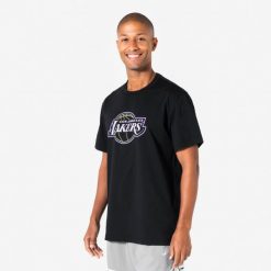 Koszulka do koszykówki unisex Tarmak NBA Lakers TS 900. Czarne bluzki TARMAK, s, bez wzorów, z bawełny, sportowe, bez kołnierzyka, bez ramiączek. Za 89.99 zł.