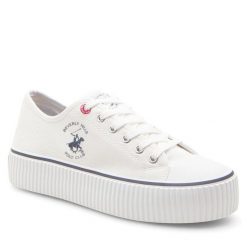 Trampki Beverly Hills Polo Club. Białe trampki Beverly Hills Polo Club, bez wzorów, bez zapięcia. Za 149.99 zł.