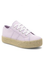 DeeZee Espadryle WSS21067-01 Fioletowy. Fioletowe espadryle DeeZee, bez wzorów, z materiału, bez obcasa, bez zapięcia. Za 59.99 zł.