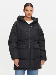 Tommy Jeans Płaszcz zimowy Vail DW0DW18842 Czarny Regular Fit. Czarne płaszcze Tommy Jeans, na zimę, s, bez wzorów, z jeansu, bez kaptura. Za 1,199.00 zł.